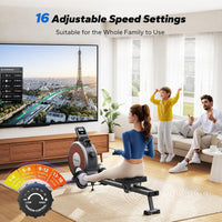 Merach Q1S Magnetic Rowing Machine Indoor, Dual Slide Rail, Quiet & Smooth