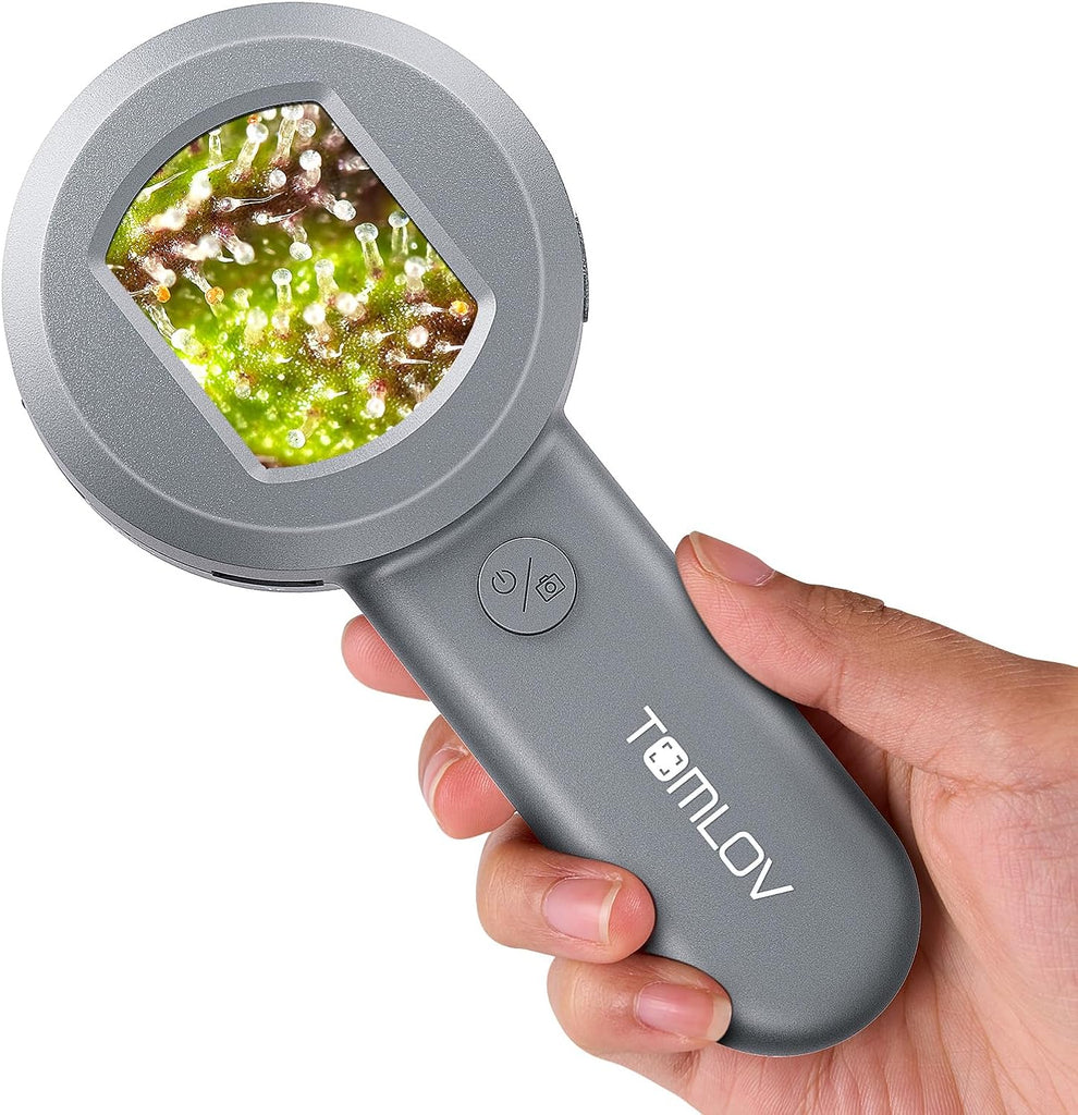 TOMLOV P10 Microscope for Adults Kids, 100X Illuminated Jewelers Loupe