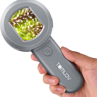 TOMLOV P10 Microscope for Adults Kids, 100X Illuminated Jewelers Loupe
