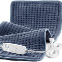 VAAGHANM Almohadilla calefactora: 33 x 17 pulgadas almohadilla térmica eléctrica para espalda - Almohadilla térmica extra grande para hombro/cuello/rodilla/brazos - Temporizador mejorado de 6 y 6
