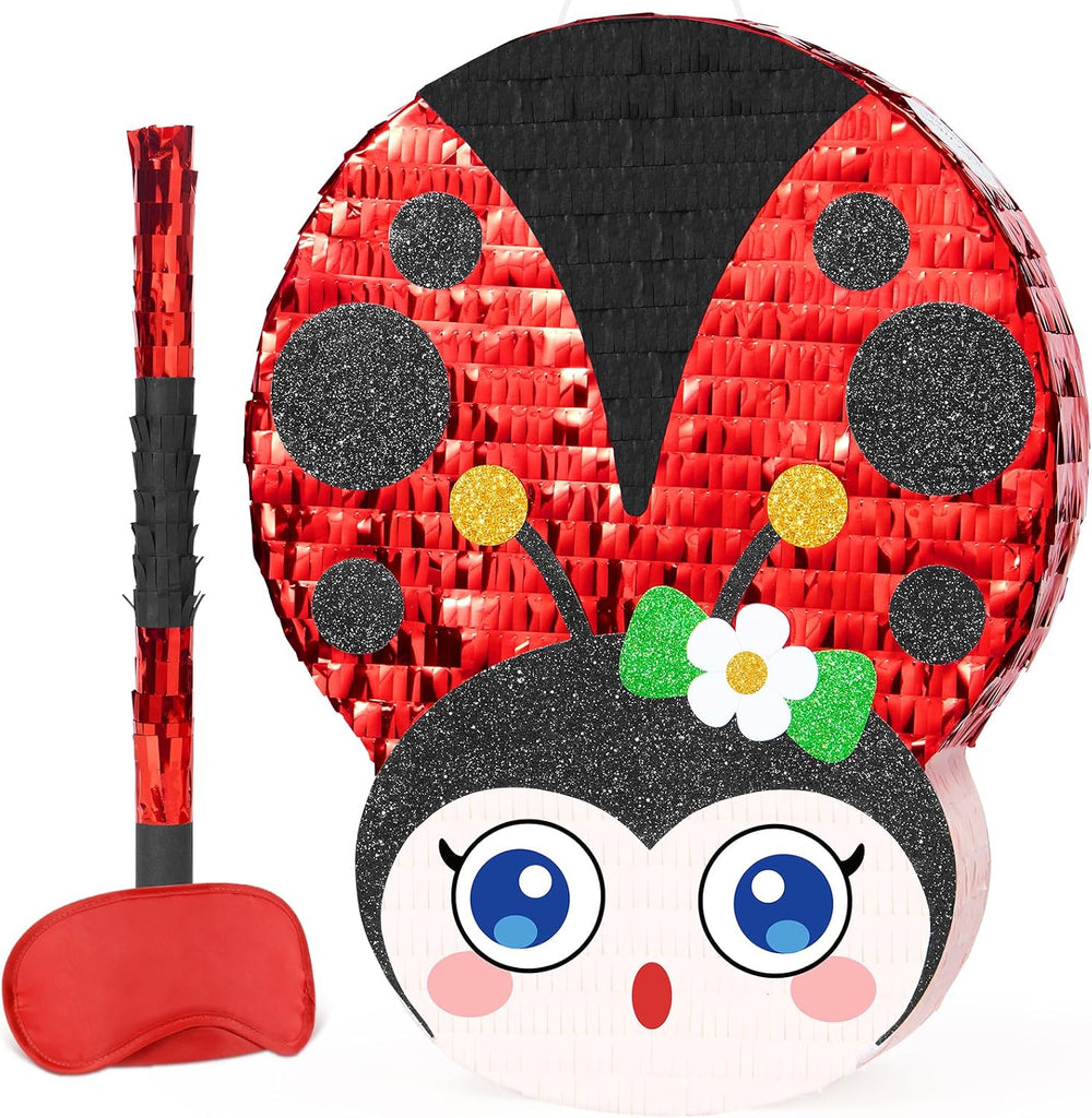 WERNNSAI Ladybug Piñata – Red Ladybug Party Piñata for Kids Birthday Games