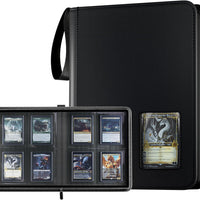 ProCase 4 Pocket Top Loader Binder, Hold 144 Cards in Toploaders -Black