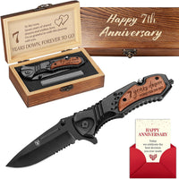 Titorld 7 Years Anniversary Keepsake Gifts for Him, 7th Copper Anniversary for Men Him Husband Boyfriend, Seven Years Ma