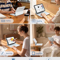 Funda con Teclado typecase Edge para iPad 11" (A16) / 10.ª Gen - Blanco Marfil