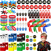 Resholder 128 Ninja Party Favors Include Ninja Paper Bags Bouncy Balls Throwing Favors Flying Slingshot Headbands Silico