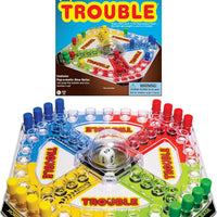 Winning Moves Classic Trouble, with Retro Art and Pop-O-Matic Popper