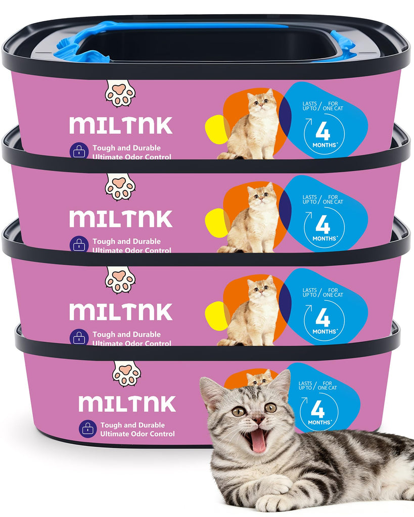 4 Pack Cat Litter Refill Bags, Litter Refill Bags Cartridge, 92 Total FT