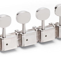Gotoh Locking Vintage Oval Knob 6-In-Line Tuners, Nickel