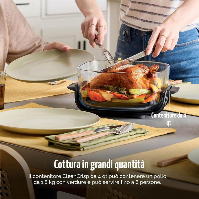 Ninja Crispi 4 in 1 Glass Air Fryer, 450°F, Non Toxic, 4QT and 6 Cup
