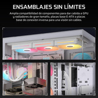 Corsair 3500X LX RGB Link Panoramic Mid-Tower PC Case – 3X Pre-Installed Fans, High Airflow, Spacious Interior, GPU Anti-Sag, Reverse Connection Motherboard Compatible – White