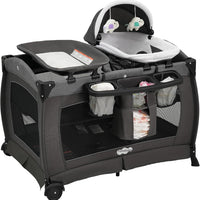 Ofertaza, Pamo babe Pack and Play with Bassinet Baby Playpen Foldable 4 in 1