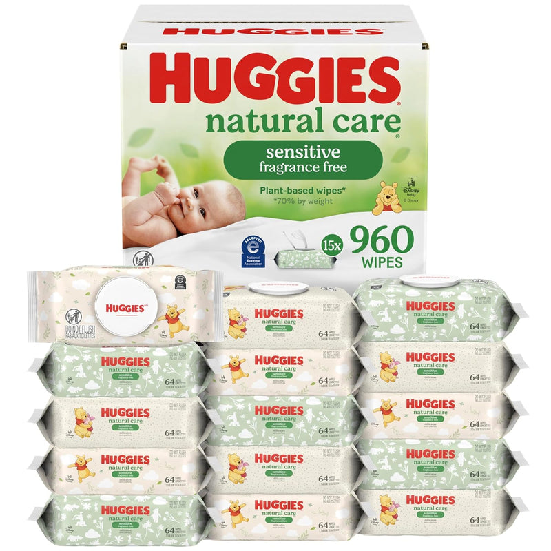 Huggies Natural Care Sensitive Toallitas Húmedas sin Fragancia para Bebé