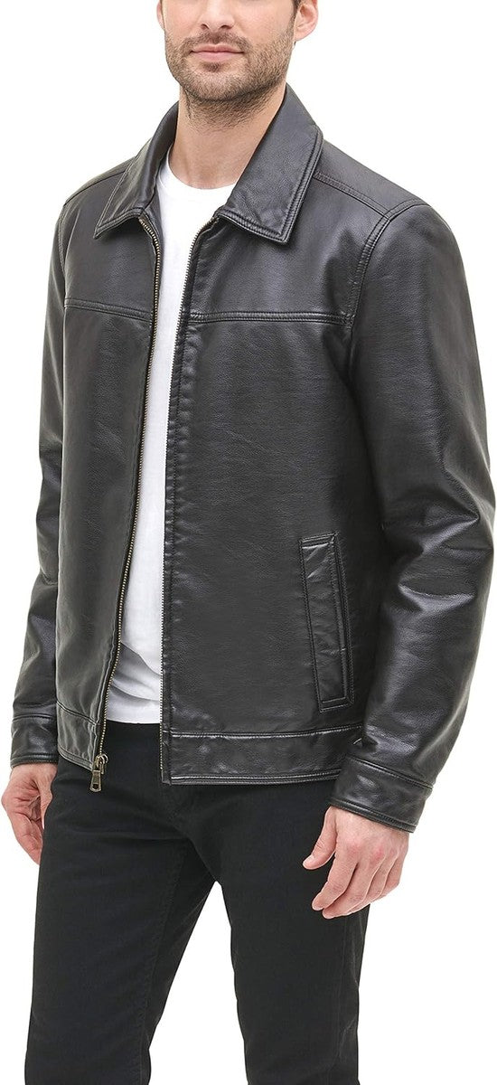 Tommy Hilfiger Men's Classic Faux Leather Jacket