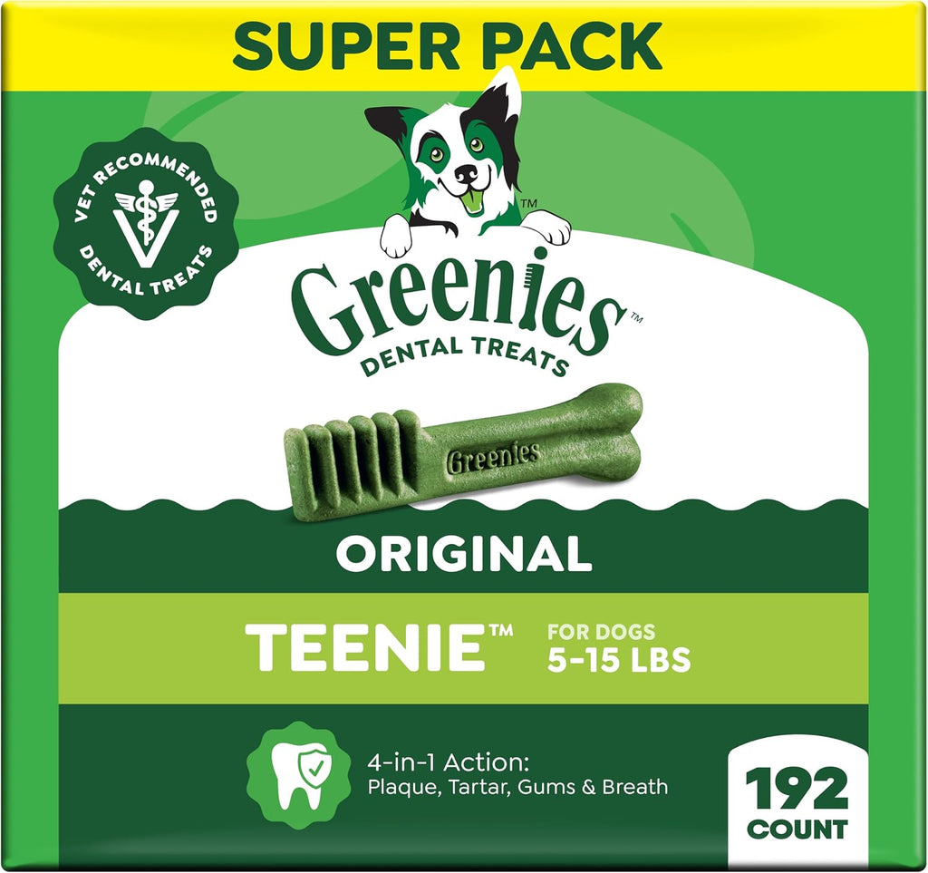 Greenies Teenie Original Natural Dental Dog Treats, Chicken, 192 Count