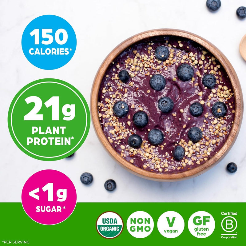 Orgain - Proteína orgánica a base de plantas vegetales, vegano, bajo en carbohidratos, sin lácteos, sin gluten, sin azúcares añadidos, sin soya, Kosher, sin OMG, 720 g