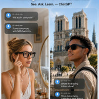 Coucur AI Smart Glasses with Camera,Bluetooth Camera Glasses for Men Women