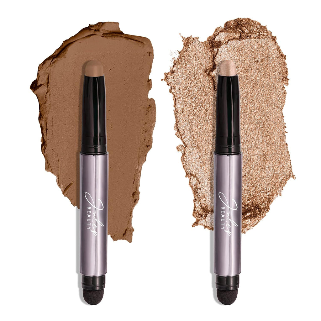 Julep Eyeshadow 101 Crème-to-Powder Duo, Sand Shimmer & Ginger Matte