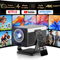 HP Short Throw Smart Mini Projector with Official Licensed Apps, 4K Support