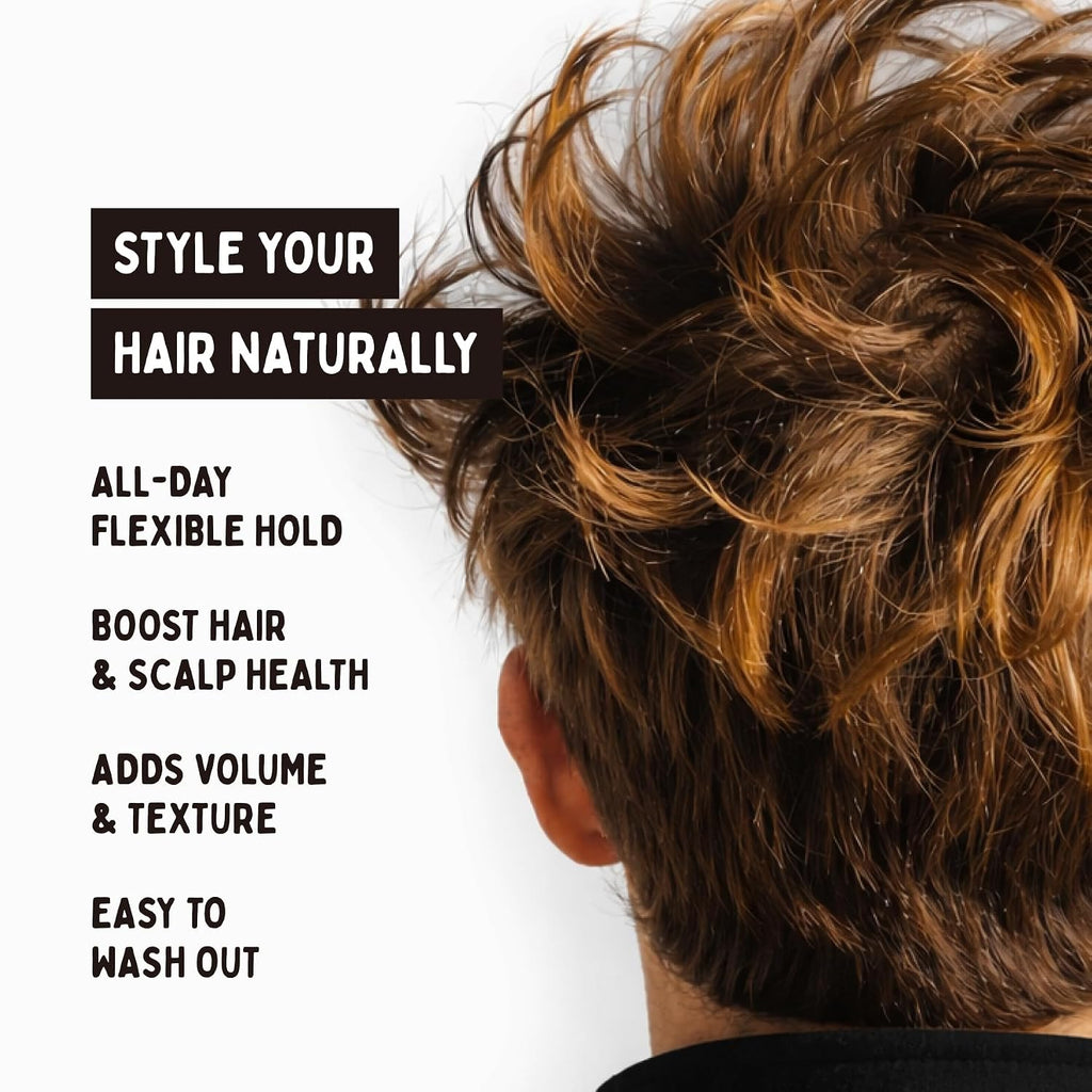 Earth Wave All Natural Tallow Hair Clay for Men & Women – Medium Hold Matte Finish Styling Pomade, Made with Grass-Fed T