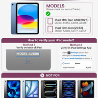 Funda con Teclado typecase Edge para iPad 11" (A16) / 10.ª Gen - Frambuesa