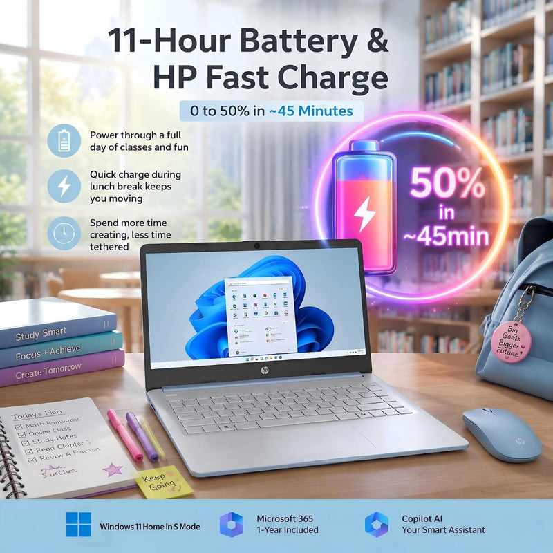 📚✨ La laptop ideal para estudiar, crear y avanzar: HP Laptop