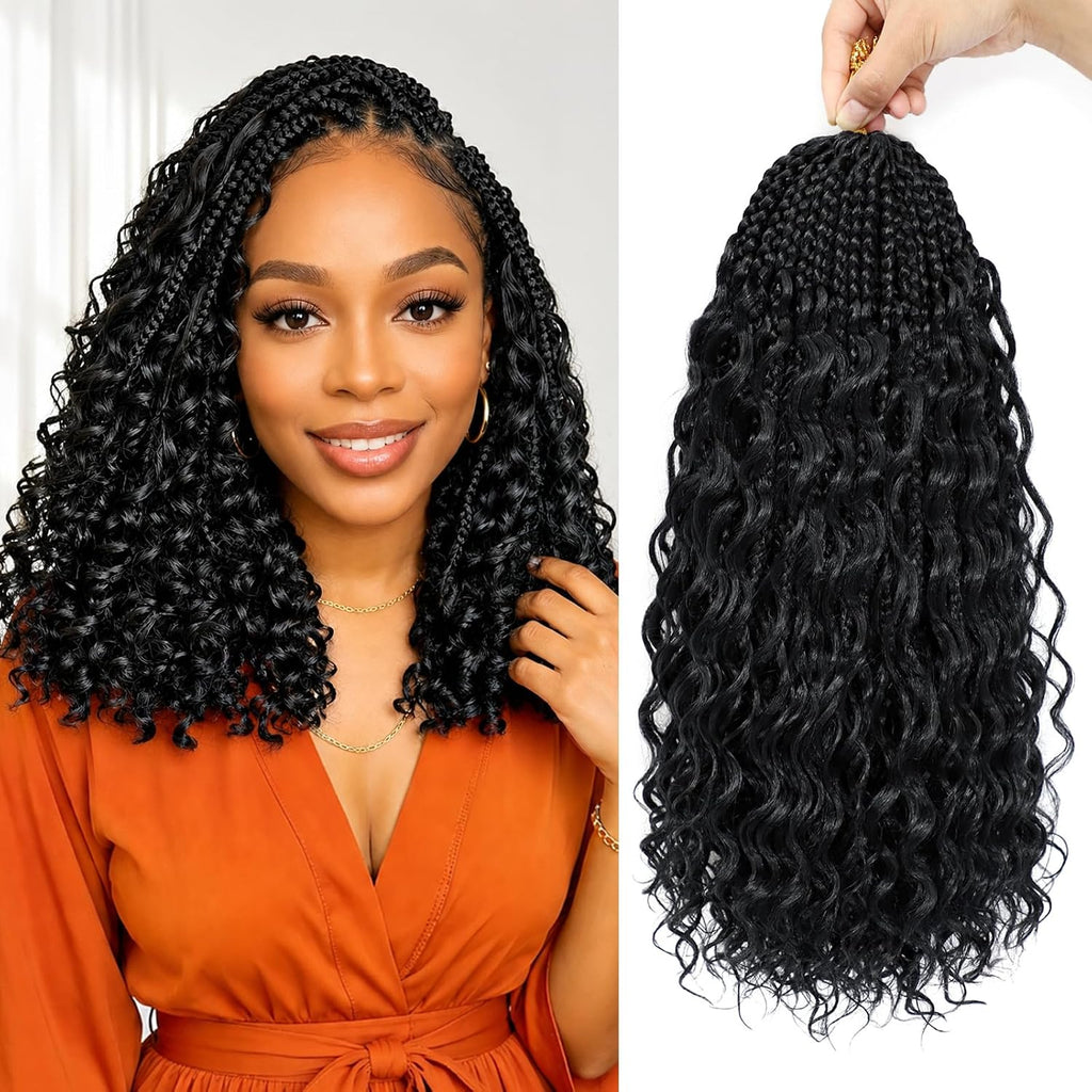 Goddess Box Braids Crochet Hair For Black Women 12 Inch Boho Crochet Braids