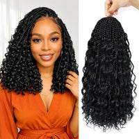 Goddess Box Braids Crochet Hair For Black Women 12 Inch Boho Crochet Braids