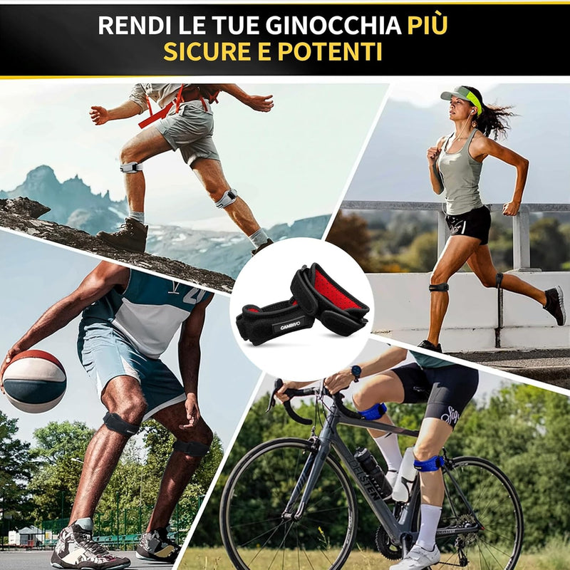 CAMBIVO 2 Pack Patella Tendon Knee Straps, Knee Brace for Women