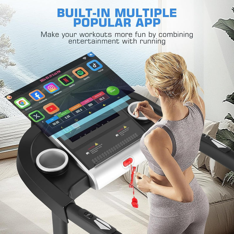 Cintas de correr inclinadas para el hogar con pantalla de TV y WiFi