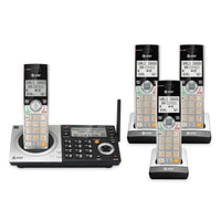AT&T CL83407 DECT 6.0 4-Handset Cordless Phone with Dual Keypad Base, Smart Call Blocker, Caller ID Announcer, Answering