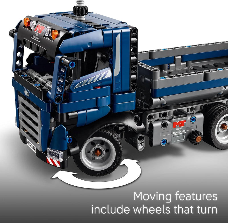 LEGO Technic Tipping Dump Truck Toy - Construction Truck Building Toy for Kids, Boys and Girls, Ages 9+ - Gift for Birthdays - W/Realistic Features - 42203