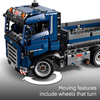 LEGO Technic Tipping Dump Truck Toy - Construction Truck Building Toy for Kids, Boys and Girls, Ages 9+ - Gift for Birthdays - W/Realistic Features - 42203