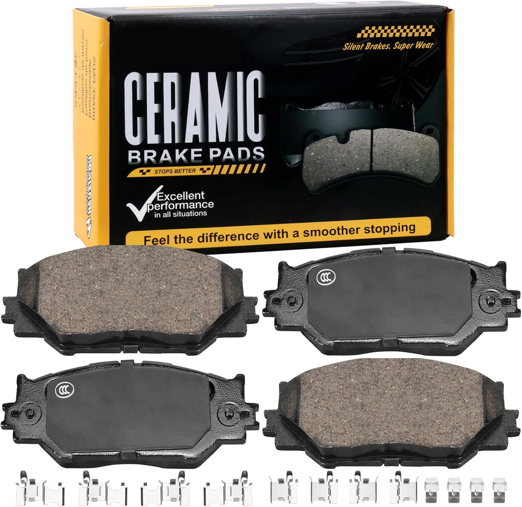 HECHENQICHE D1178 Front Ceramic Brake Pads Kit Fit For Lexus IS250 2006-2008, For Lexus IS250 2014-2015 [DriveType RWD,