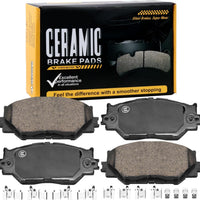 HECHENQICHE D1178 Front Ceramic Brake Pads Kit Fit For Lexus IS250 2006-2008, For Lexus IS250 2014-2015 [DriveType RWD,