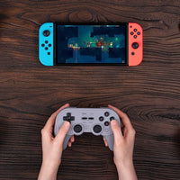 8Bitdo Pro 2 Wireless Bluetooth Controller with Travel Case, Hall Effect Joystick Update, Retro Gamepad for Switch/Switch 2, PC, Android, and Steam Deck & Apple (Gray Edition)