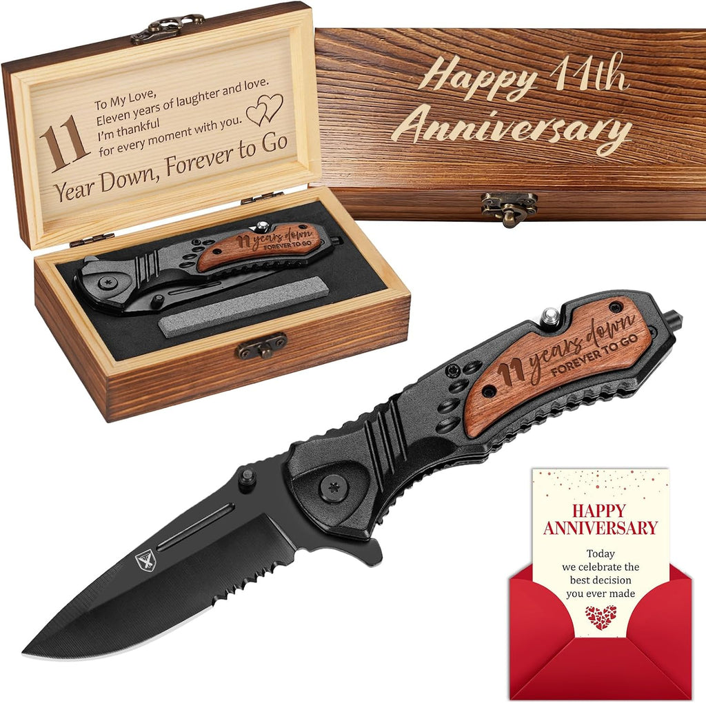 Titorld 11 Years Anniversary Keepsake Gifts for Him, 11th Anniversary Present for Men Boyfriend Husband Couple, Eleven Y