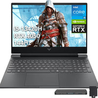 HP Victus 15.6" FHD 144Hz Gaming Laptop, Intel i5-13420H, 16GB RAM, 1.5TB Storage (512GB SSD+1TB Docking Station Set), N
