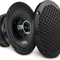 DS18 PRO-ZT6 6.5-Inch 2 Way Pro Audio Midrange Speakers with Built-in Bullet Tweeter 4-Ohms 450W Max 225W RMS Water Resi