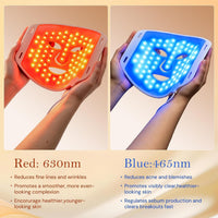 SMOOTHPRO Máscara de terapia de luz roja para arrugas faciales, máscara facial portátil de silicona, terapia de luz para cara completa, incluso tono de piel, líneas finas y arrugas, tratamiento de 10