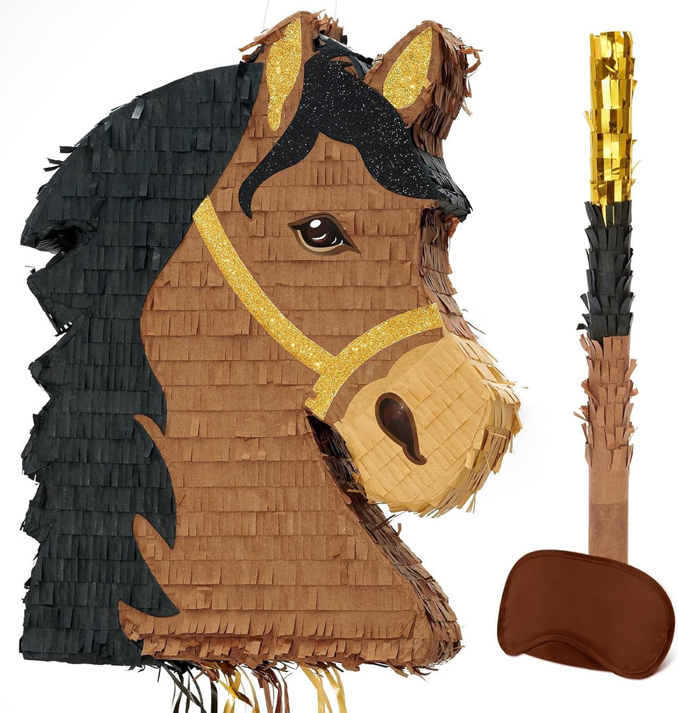 WERNNSAI Horse Piñata, Brown Horse Party Decorations, Cowboy Piñata