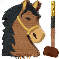 WERNNSAI Horse Piñata, Brown Horse Party Decorations, Cowboy Piñata