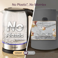 Cosori Electric Kettle, No Plastic Contact With Water