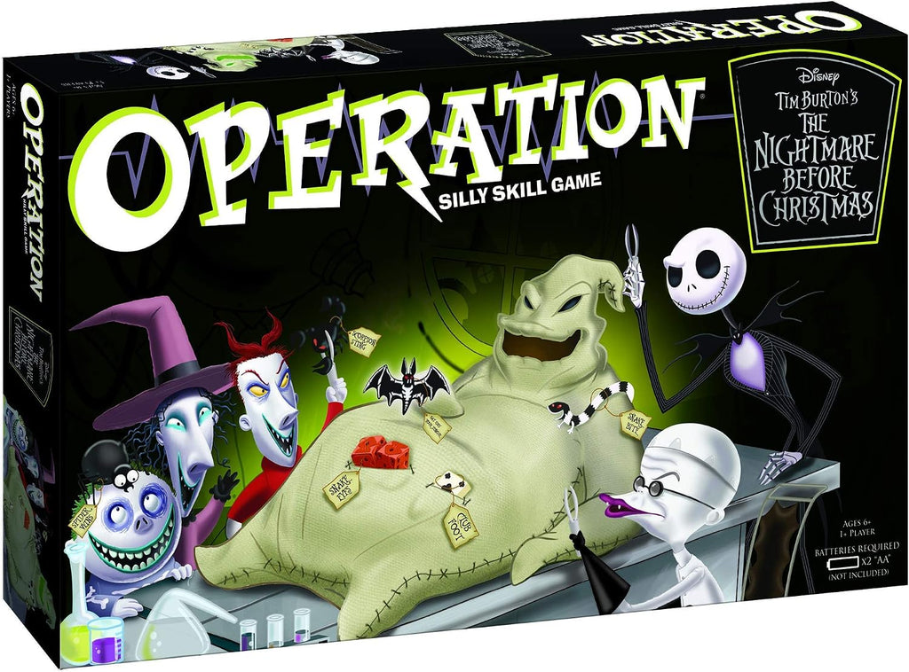 Operation: Disney The Nightmare Before Christmas Board Game | Collectible Operation Game | Featuring Oogie Boogie & Nightmare Before Christmas Artwork, 1+ Players