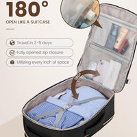 LOVEVOOK 40L Travel Backpack Flight Approved Carry on Backpack,3 Packing Cubes,Waterproof Personal Item Travel Bag,TSA Carry on Luggage Suitcase Travel Essentials,Gifts for Women & Men,fits 17" Laptop