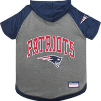 Pets First NFL New England Patriots Hoodie for Dogs & Cats. | NFL Football Licensed Dog Hoody Tee Shirt, X-Small | Sports Hoody T-Shirt for Pets | Licensed Sporty Dog Shirt