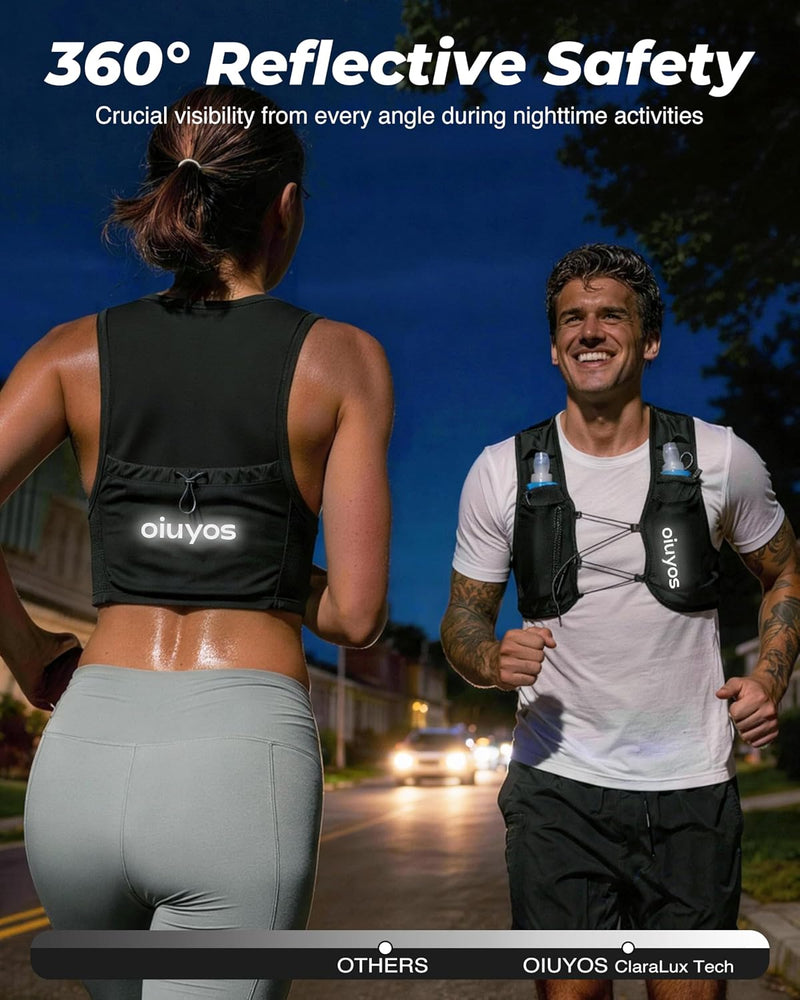 Oiuyos Chaleco de Running Ajustable - Hombre y Mujer