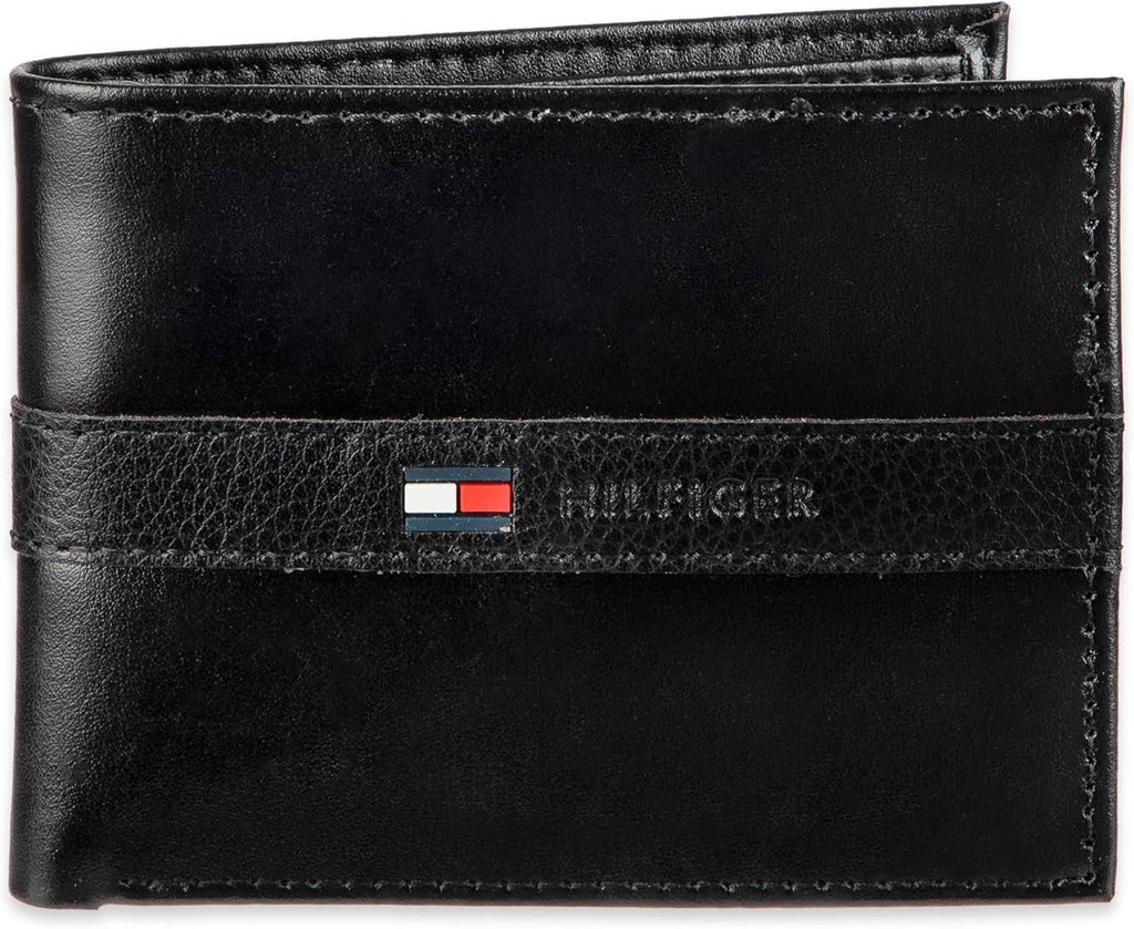 Tommy Hilfiger Men's Leather Wallet – Slim Bifold with 6 Credit Card
