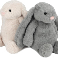 Best Pet Supplies Bunny Buddy Squeaky Plush Dog Toy - Beige & Gray