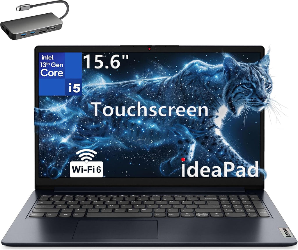 Lenovo 15.6" Touchscreen Laptop, Intel 10-Core i5-1335U, 16GB RAM+512GB SSD