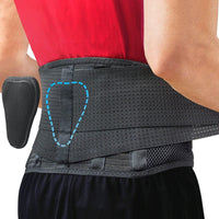 Sparthos - Soporte de espalda para aliviar el dolor de espalda baja - Alivio inmediato de ciática, hernia de disco, escoliosis - Transpirable + Almohadilla de soporte lumbar - Para hombres y mujeres